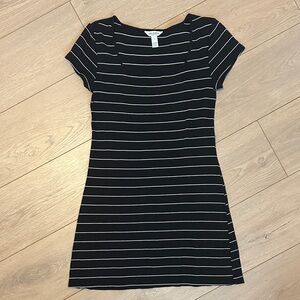 Arizona Jean Co. Black Dress with White Stripes